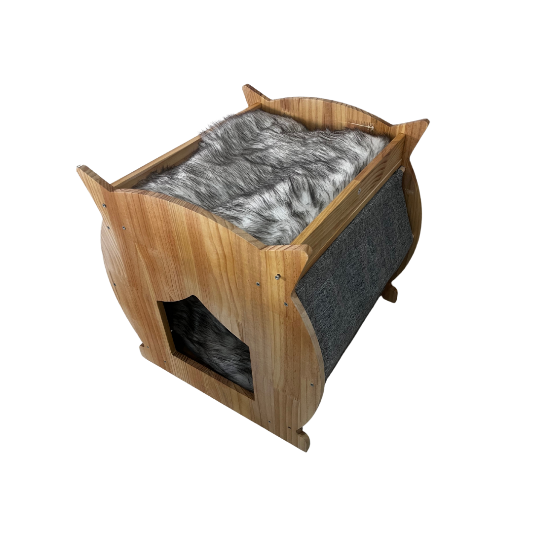 Luxe Sturdy Stylish Wooden Cat Bed
