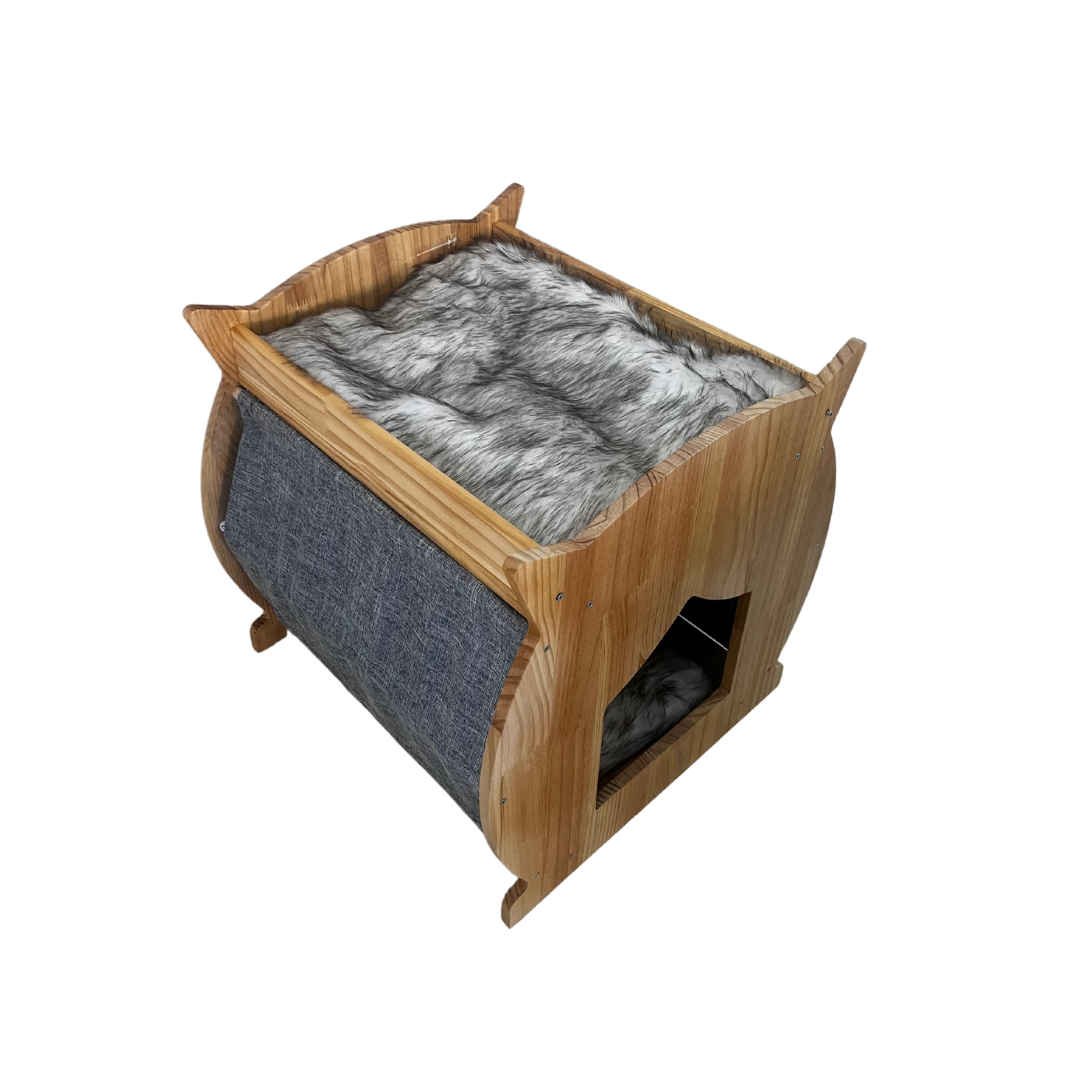 Luxe Sturdy Stylish Wooden Cat Bed