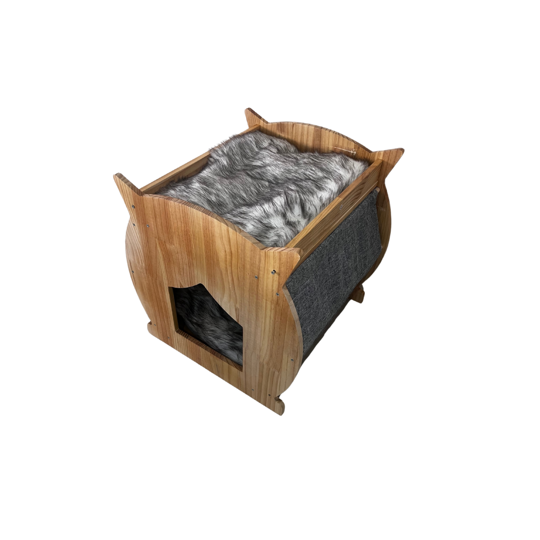 Luxe Sturdy Stylish Wooden Cat Bed
