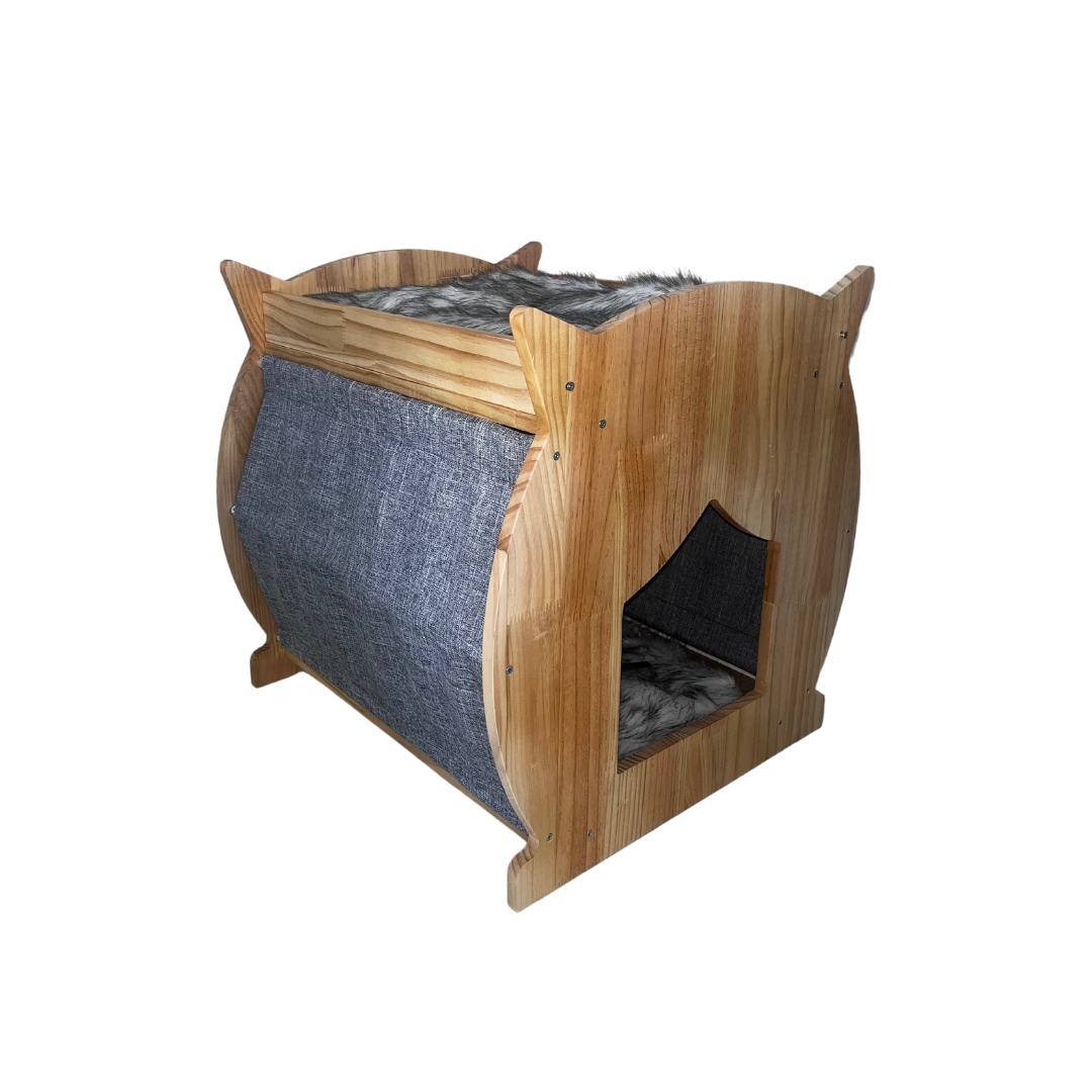 Luxe Sturdy Stylish Wooden Cat Bed