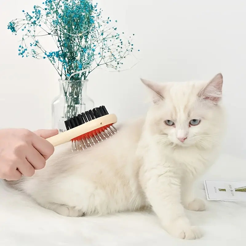 Double-Sided Pet Grooming Brush