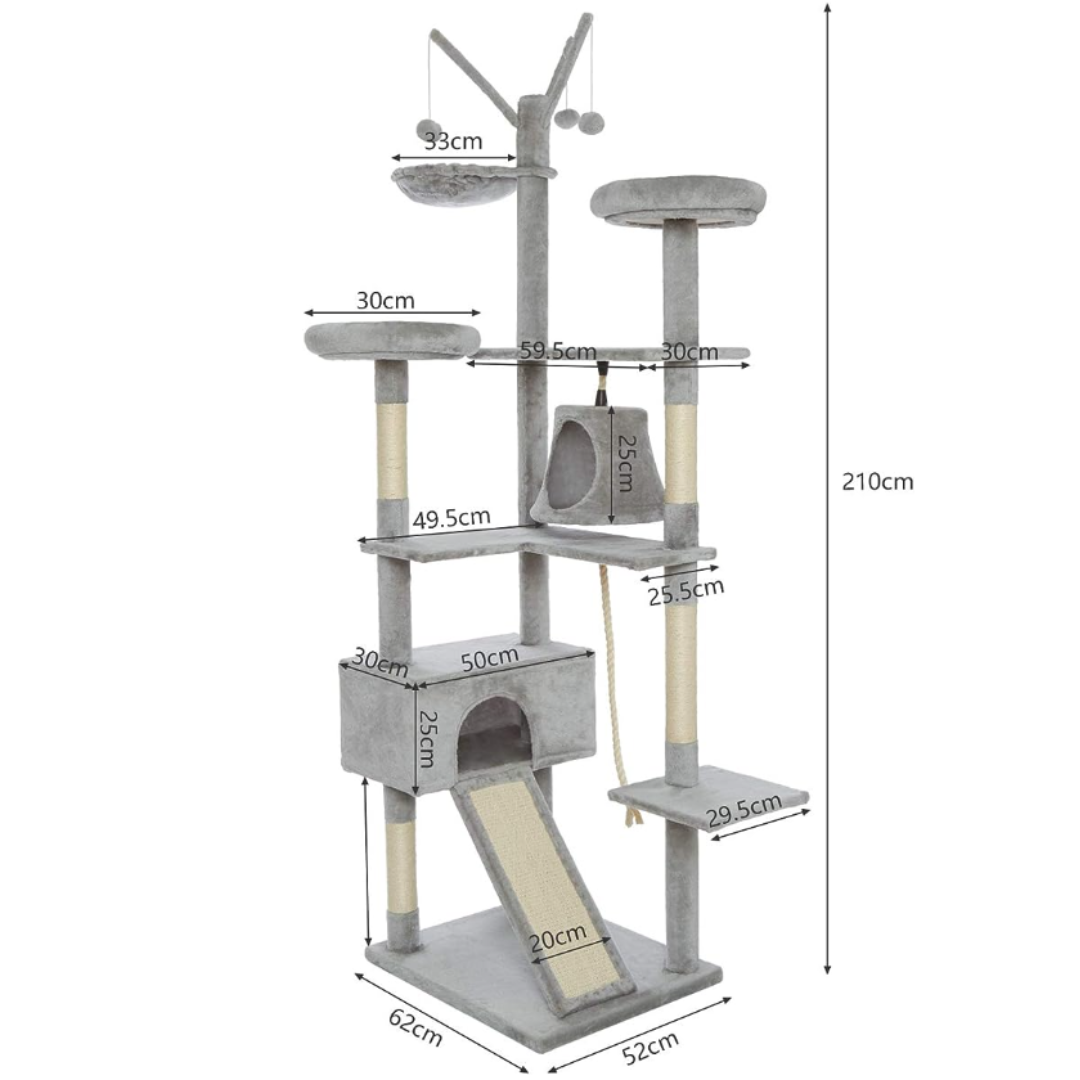210 cm Cat Scratch Post - Cat Tree – Cat Tower