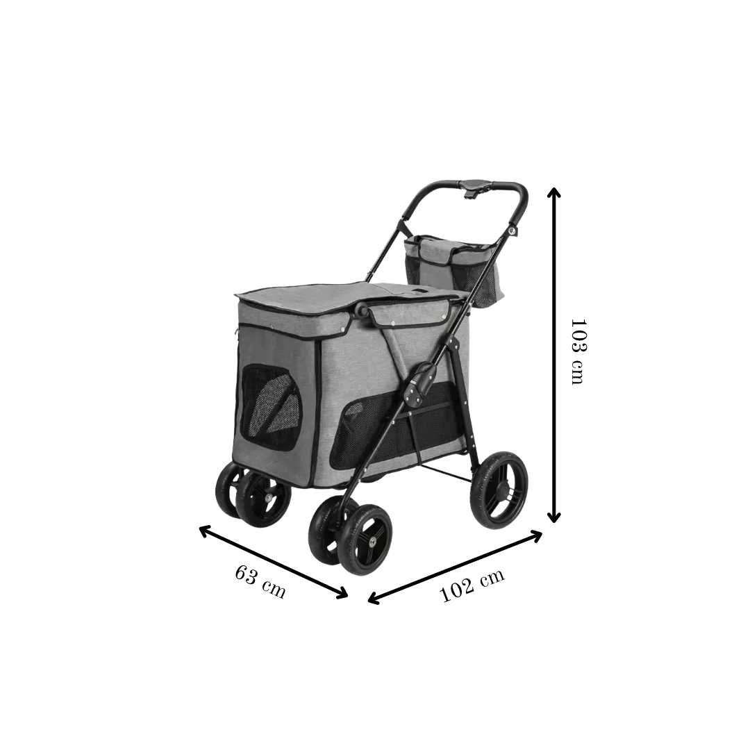 Large Foldable Dog Stroller - Pet Pram