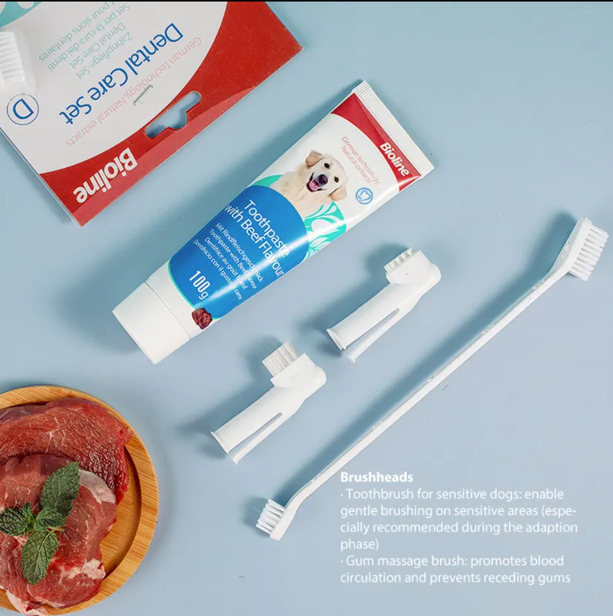Bioline - Dental Care Set – Beef Flavor – 100g