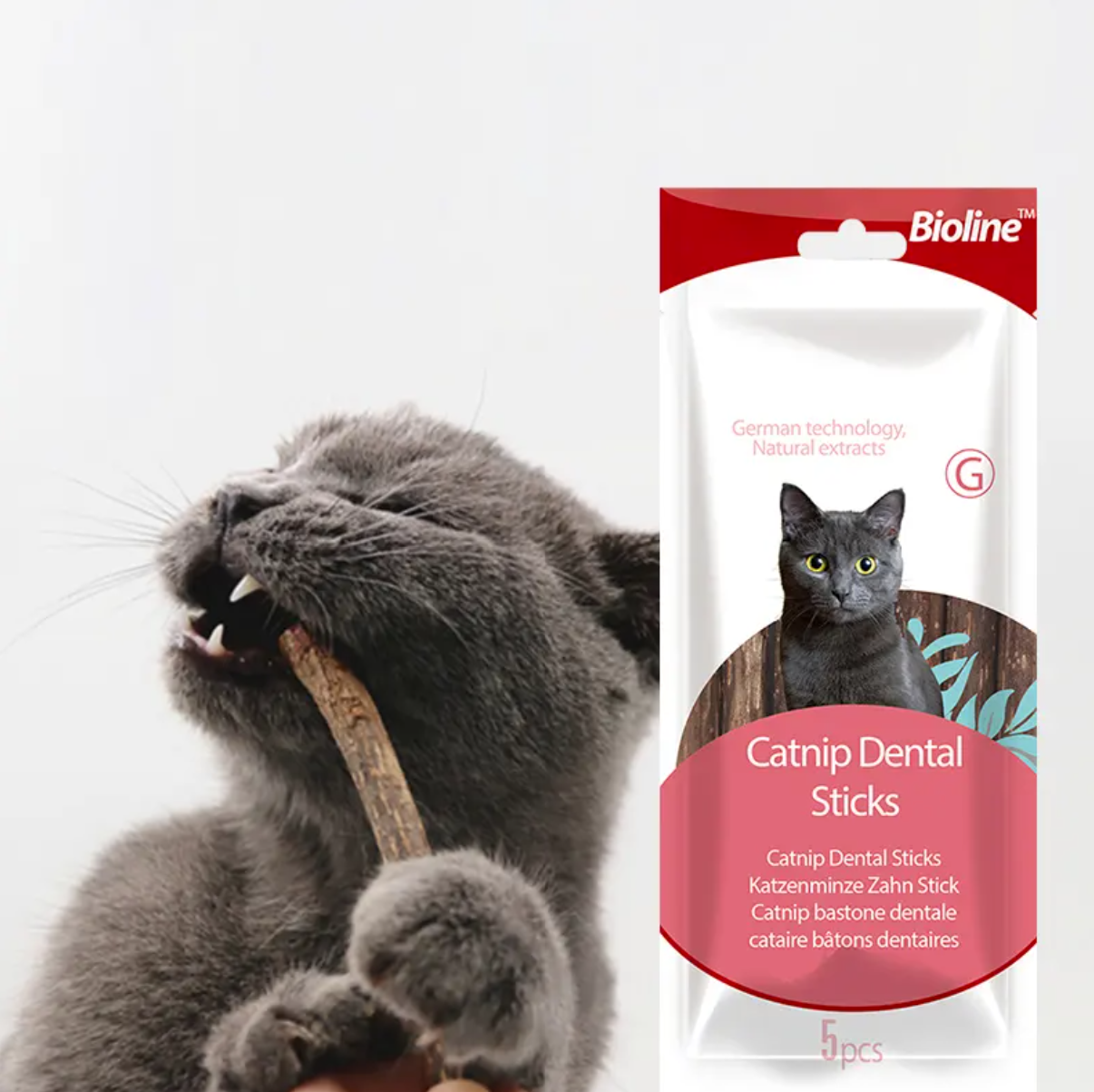 Bioline - Cat Catnip Dental Sticks (5 pieces)