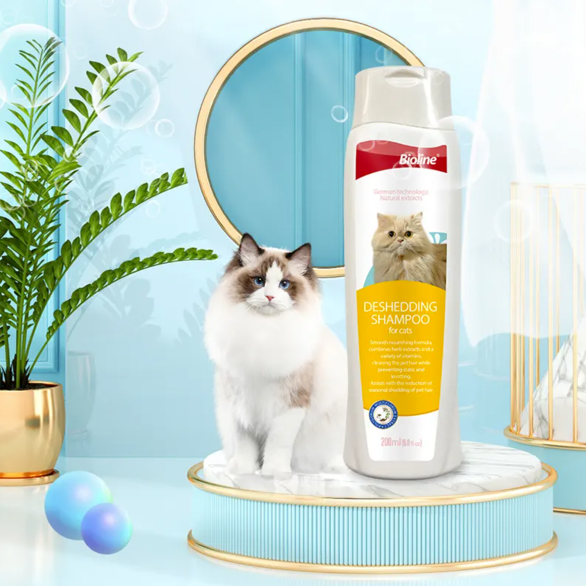 Premium Paws - Bioline - Deshedding Shampoo for Cats