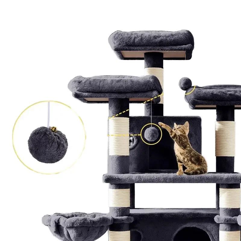172 cm Cat Scratch Post - Cat Tree – Cat Tower