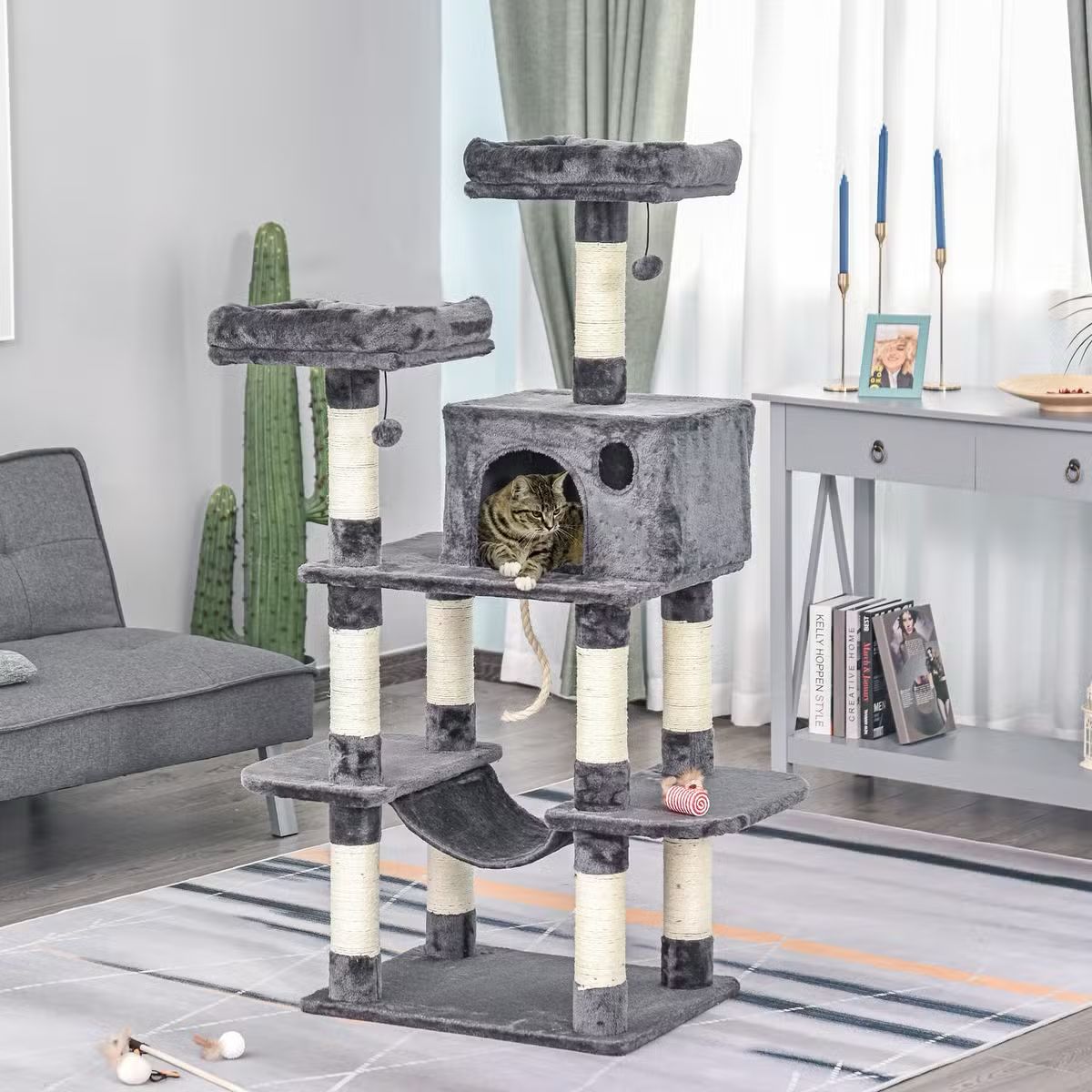 148 cm Cat Scratch Post - Cat Tree – Cat Tower