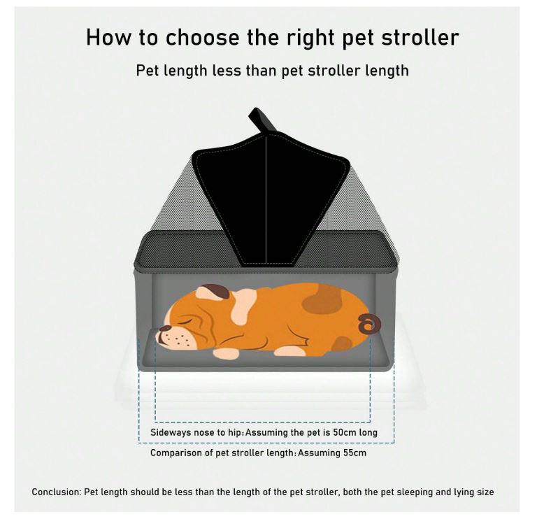 Large Dog Stroller - Pet Sports Pram