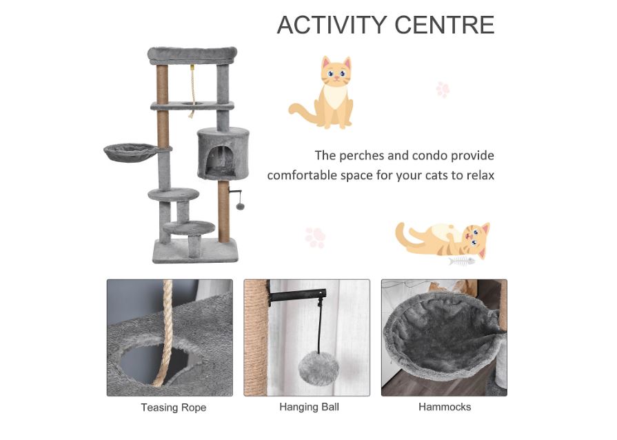 120 cm Cat Scratch Post - Cat Tree - Cat Tower