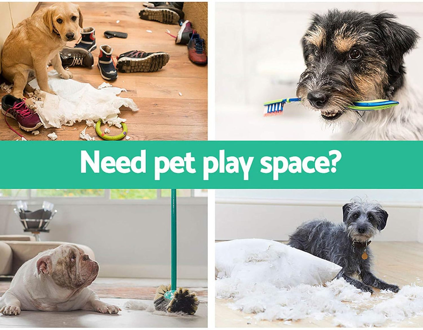 Foldable Pet Playpen with Secure Gate