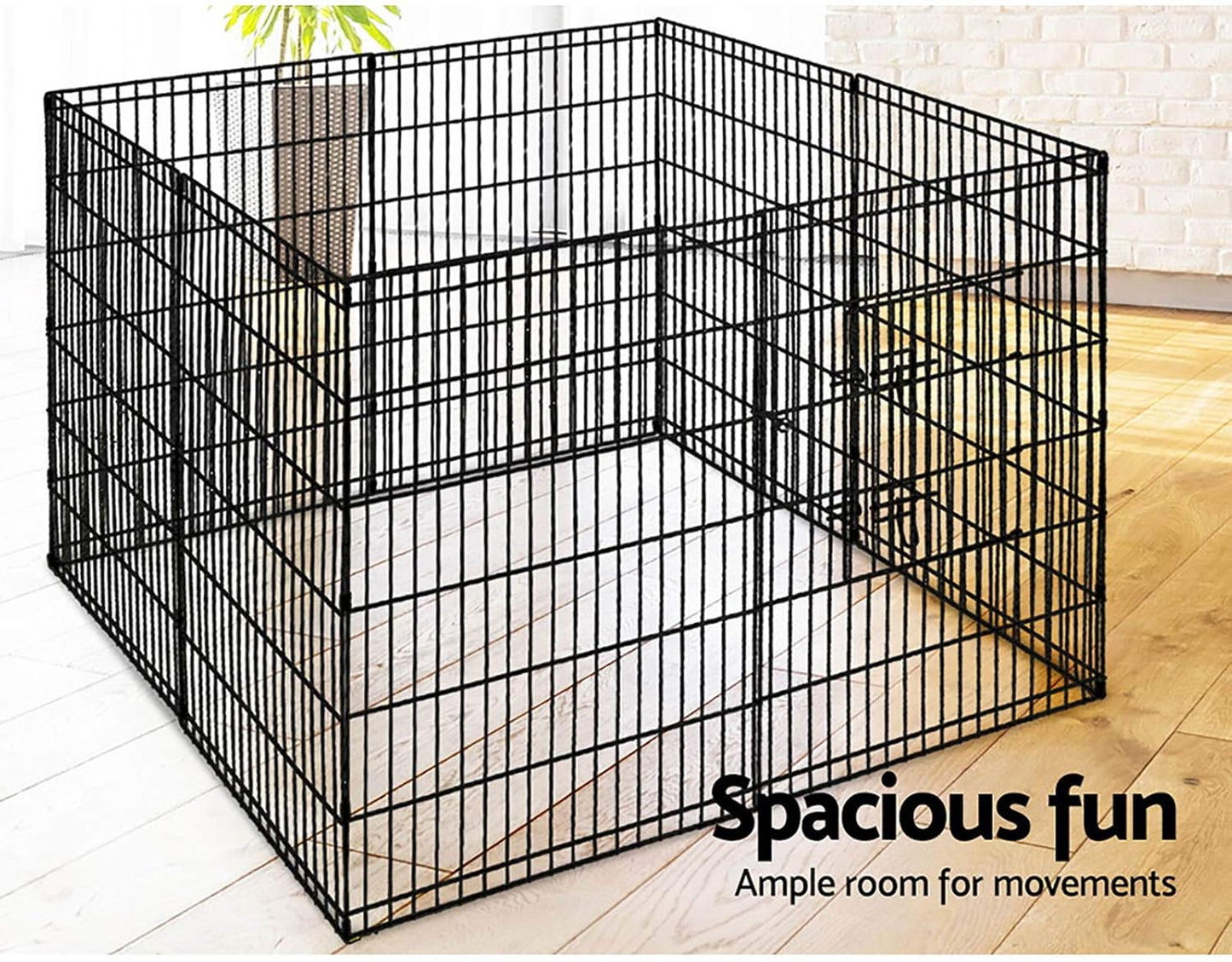 Foldable Pet Playpen with Secure Gate