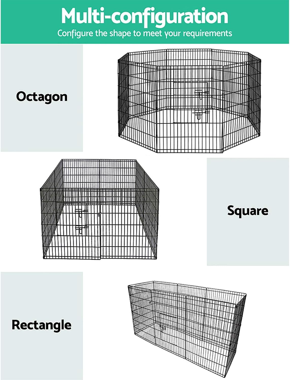 Foldable Pet Playpen with Secure Gate