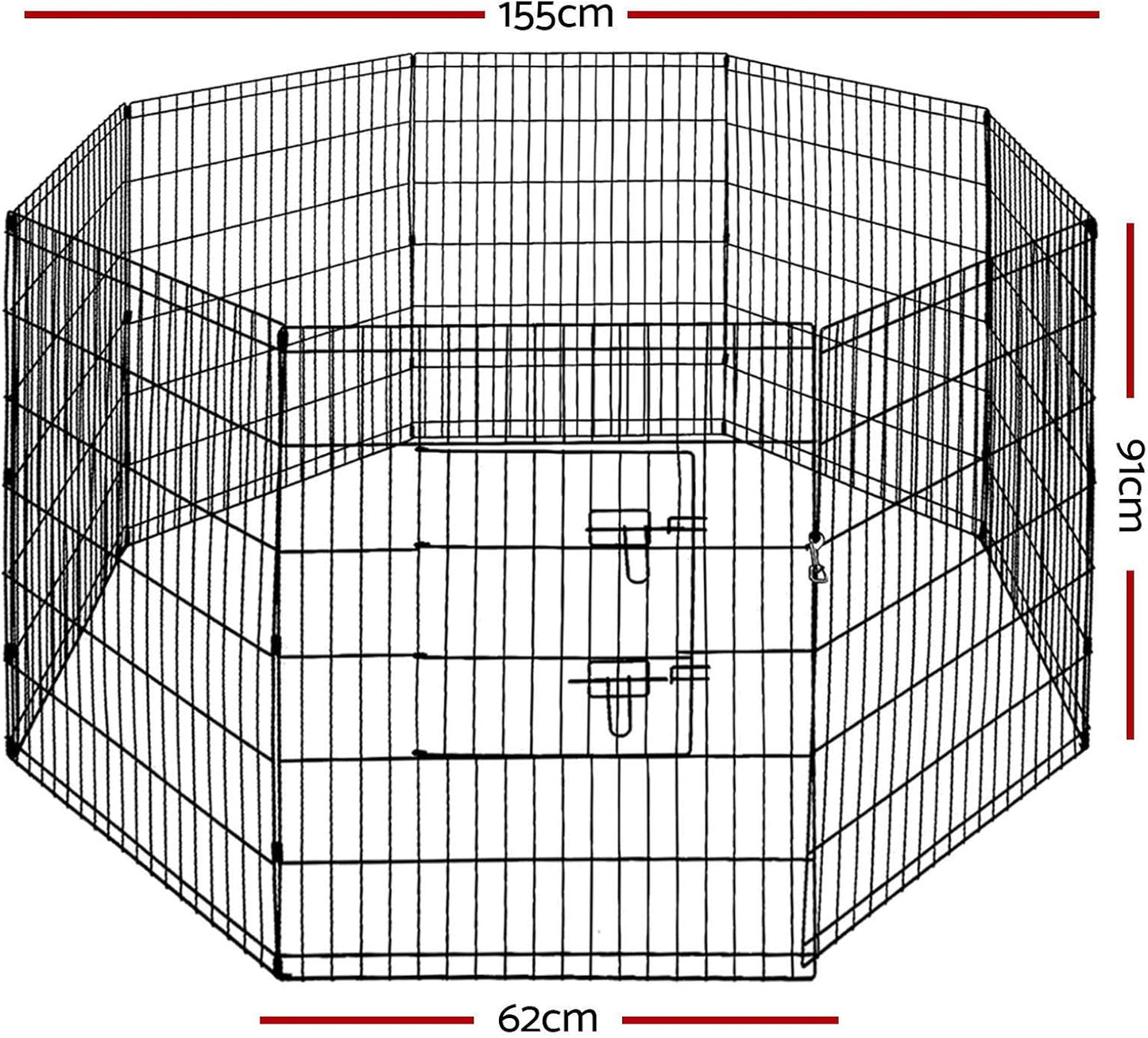 Foldable Pet Playpen with Secure Gate