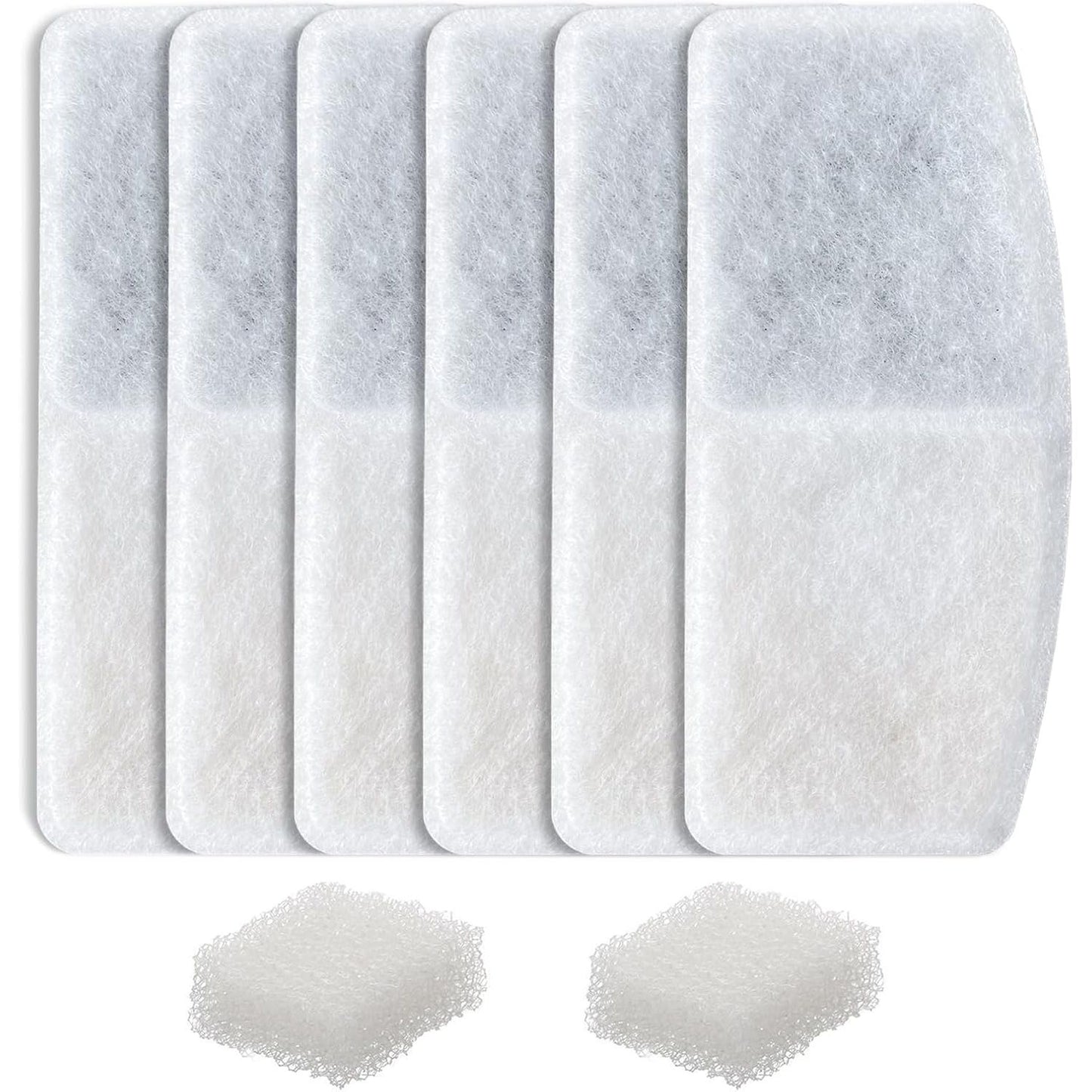 Replacement Filters for Smart Stainless Steel Pet Water Fountain (Pack of 6)