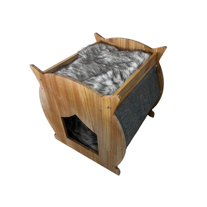 Luxe Sturdy Stylish Wooden Cat Bed