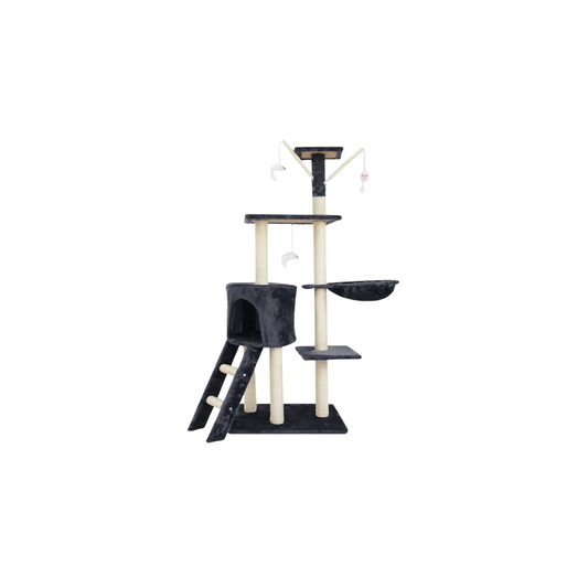 138 cm Multi-Level Cat Tree – Scratching Post & Play Tower