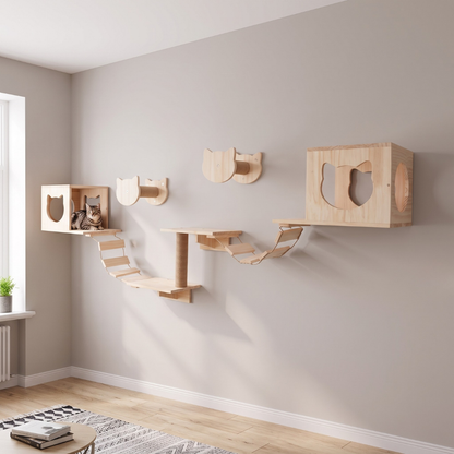 Wall-Mounted Cat Furniture Set