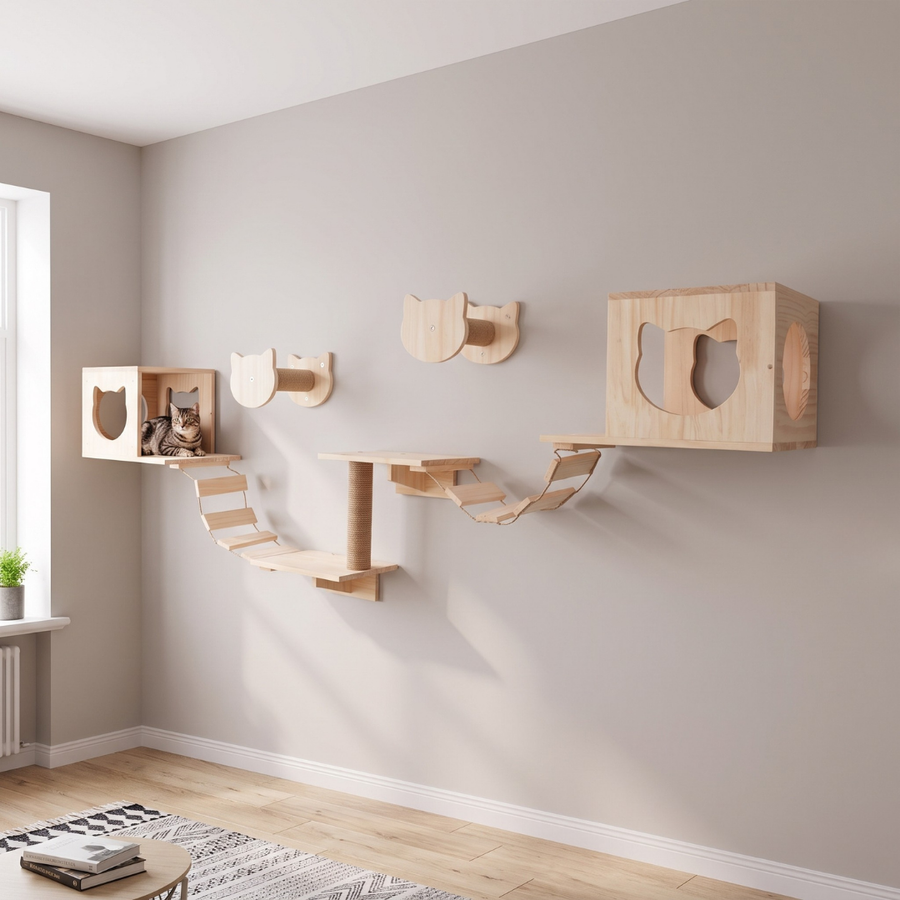 Wall-Mounted Cat Furniture Set