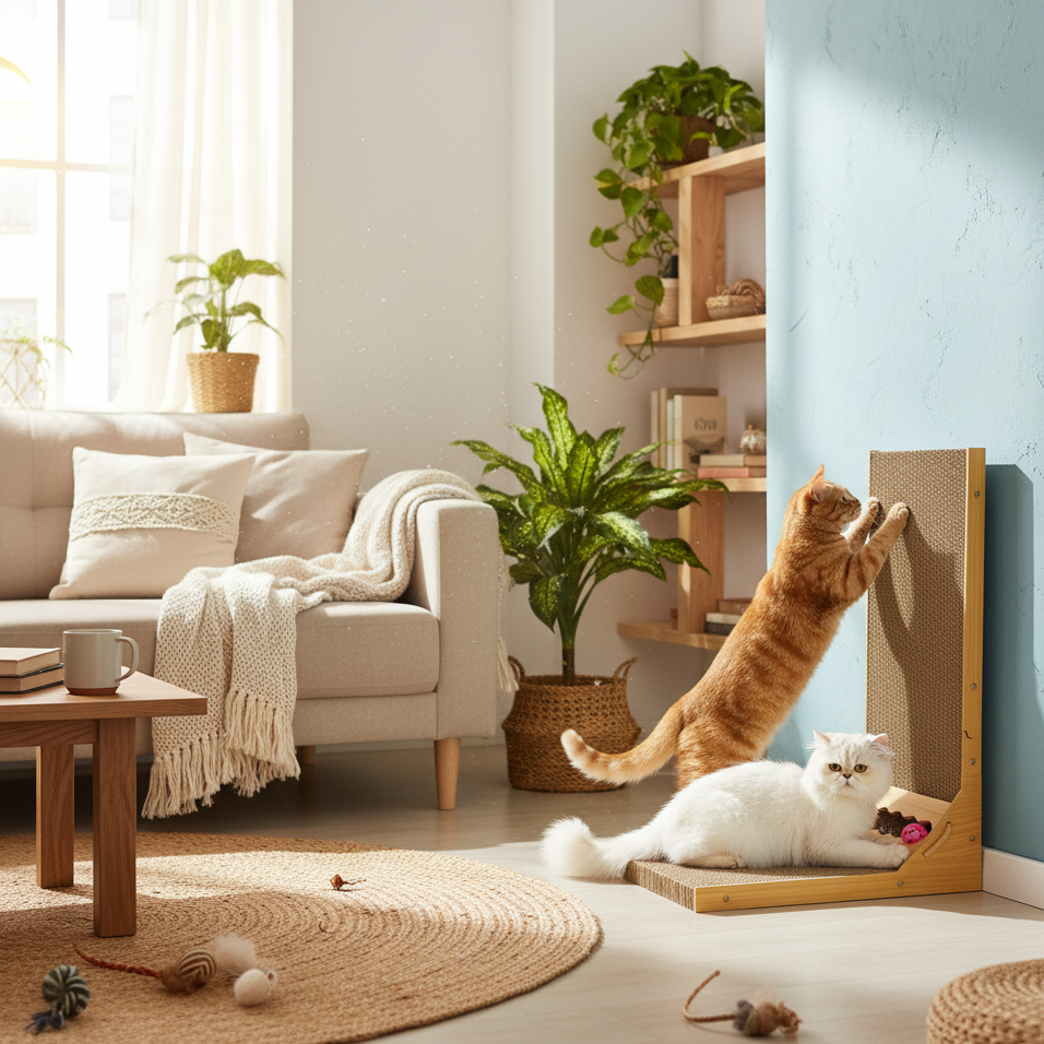 L-Shaped Cat Scratcher