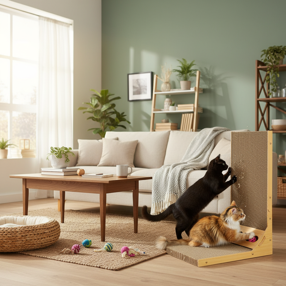 L-Shaped Cat Scratcher