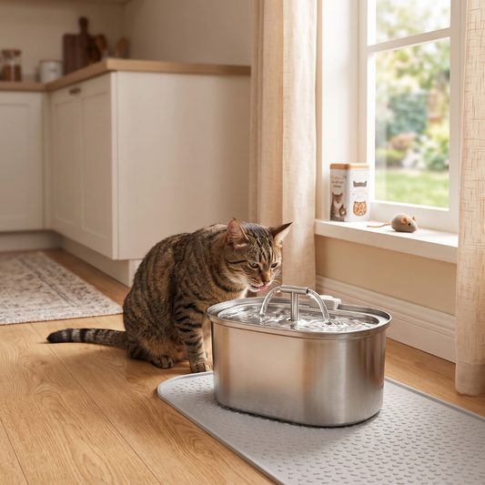 Stainless Steel Pet Water Fountain with Filter