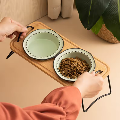Elevated Double Pet Feeder