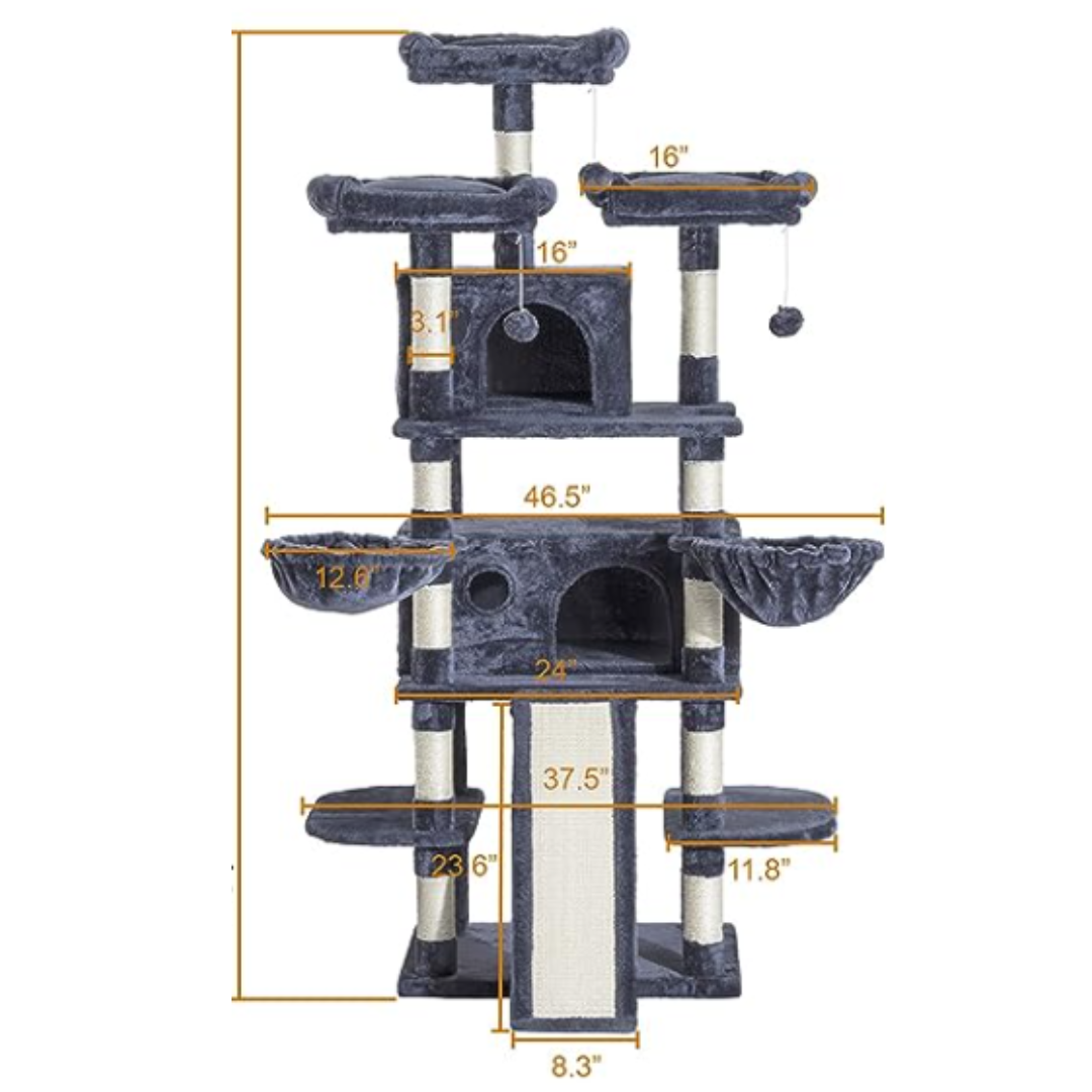 172 cm Cat Scratch Post - Cat Tree – Cat Tower
