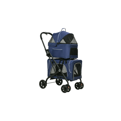 Pet Pram - Detachable Carrier - Pet Stroller