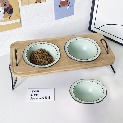 Elevated Double Pet Feeder