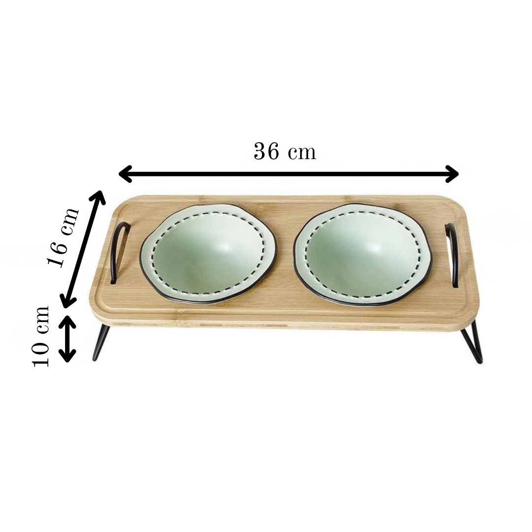 Elevated Double Pet Feeder