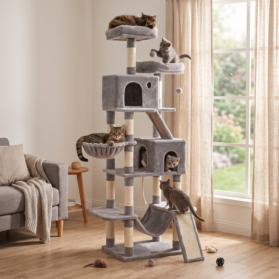 220 cm Extra Large Cat Scratch Post - Cat Tree – Cat Tower