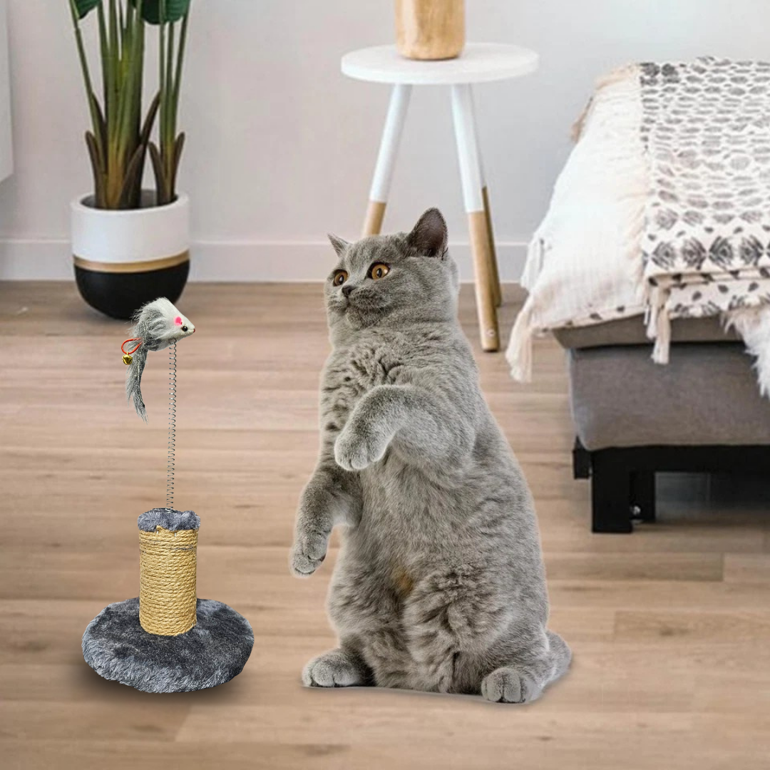 Cat Tree Accessory – Interactive Spring Mouse Toy