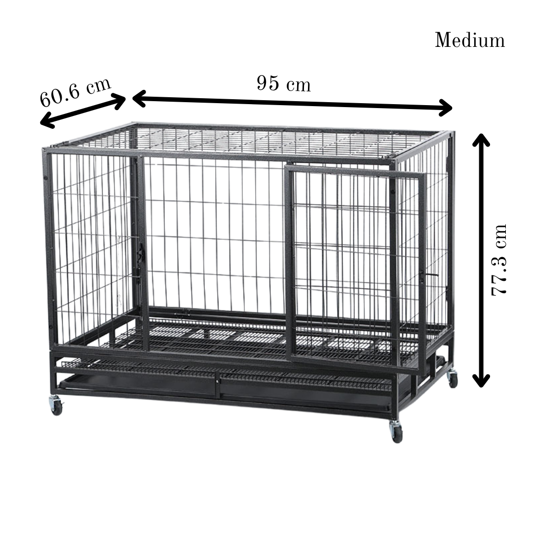 Metal Pet Enclosure with Wheels
