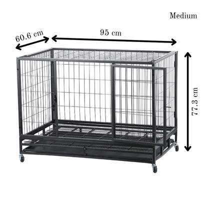 Metal Pet Enclosure with Wheels