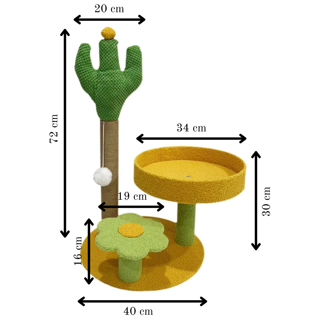 Bloom & Cactus Multi-Level Cat Post