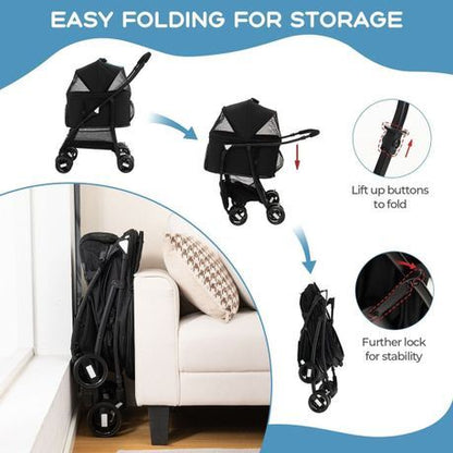 Pet Stroller - Pet Pram - Pet Cart