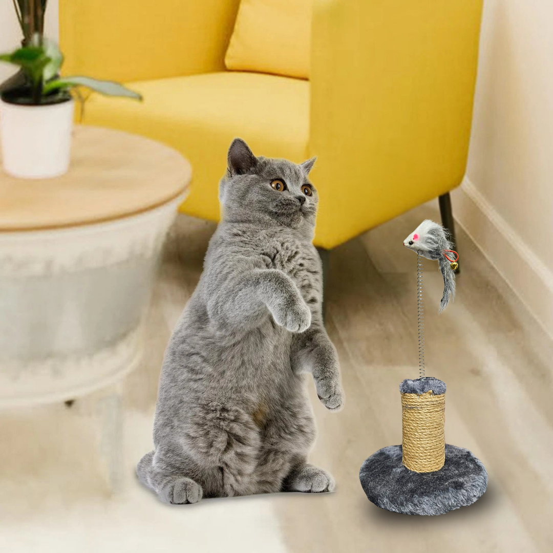Cat Tree Accessory – Interactive Spring Mouse Toy