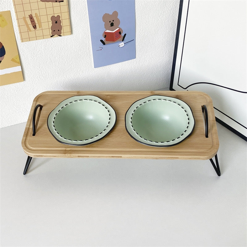 Elevated Double Pet Feeder