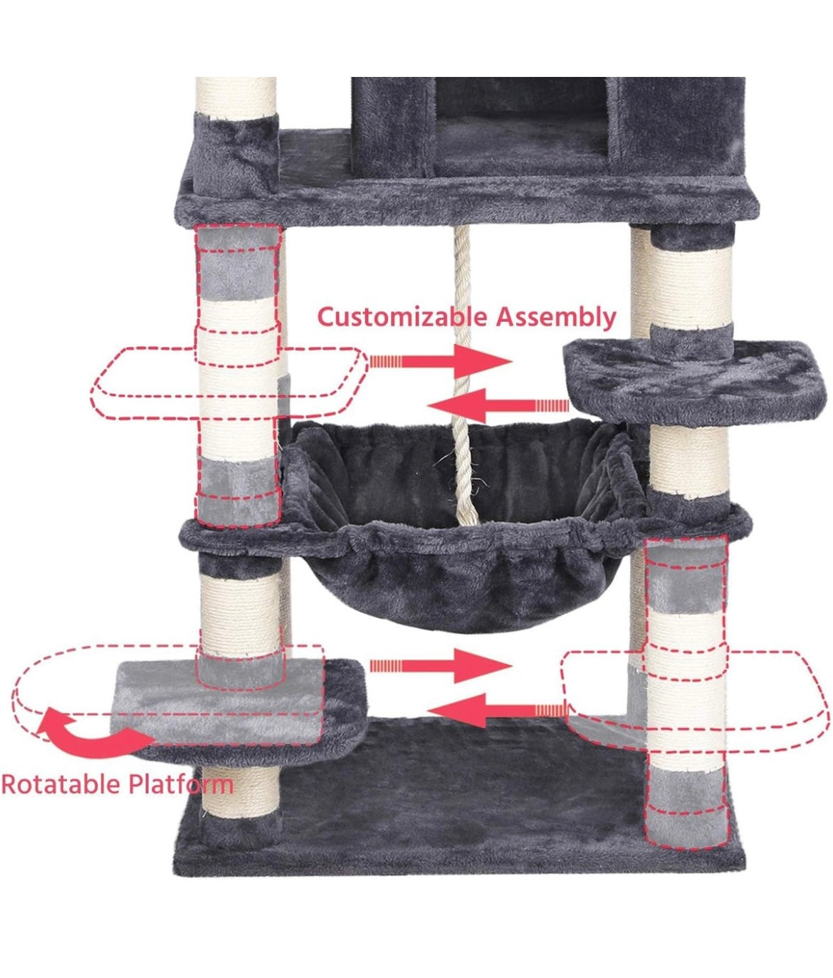 150 cm Cat Scratch Post - Cat Tree – Cat Tower