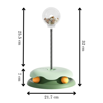 Interactive Turntable Toy with Snack Dispenser