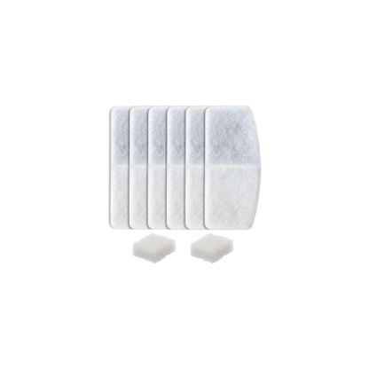 Replacement Filters for Smart Stainless Steel Pet Water Fountain (Pack of 6)