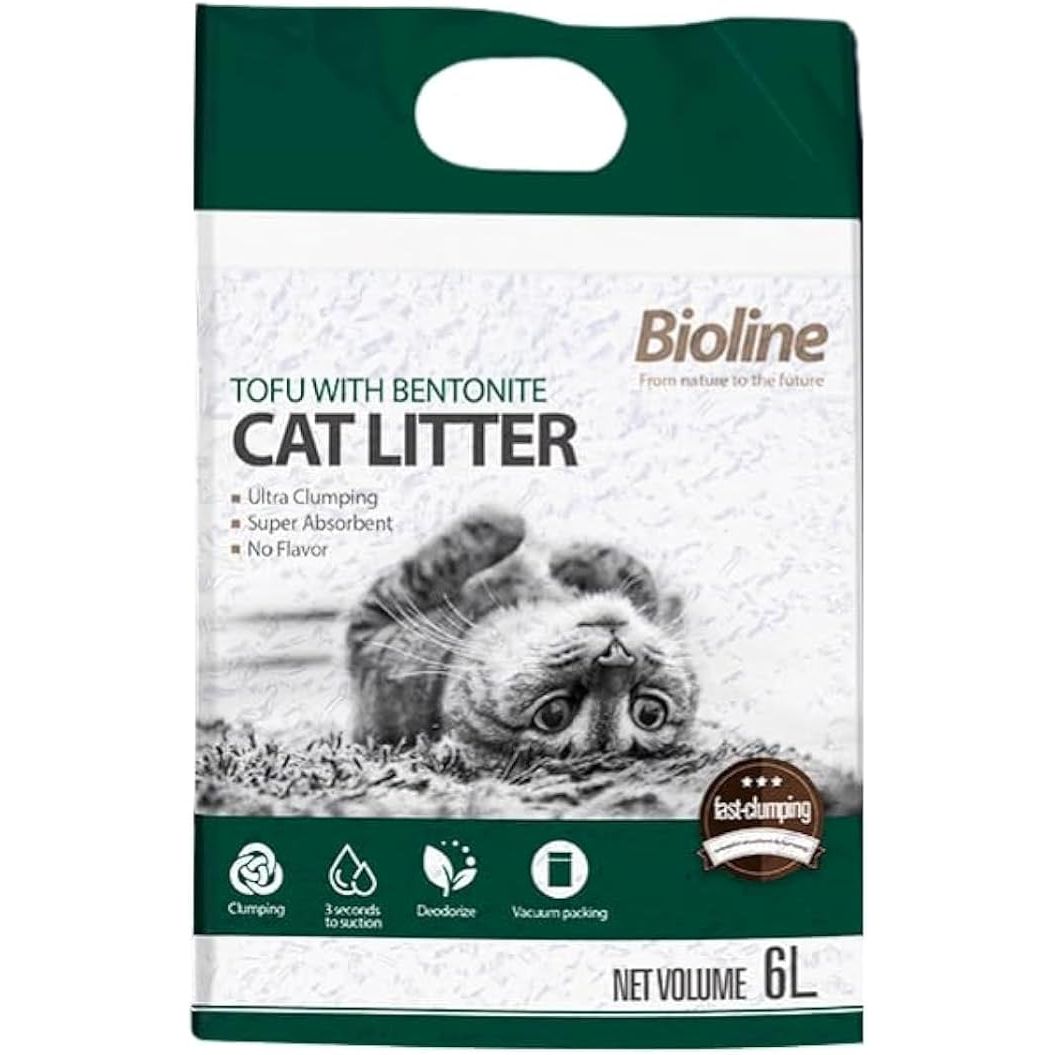 Bioline Tofu & Bentonite Cat Litter – 6L