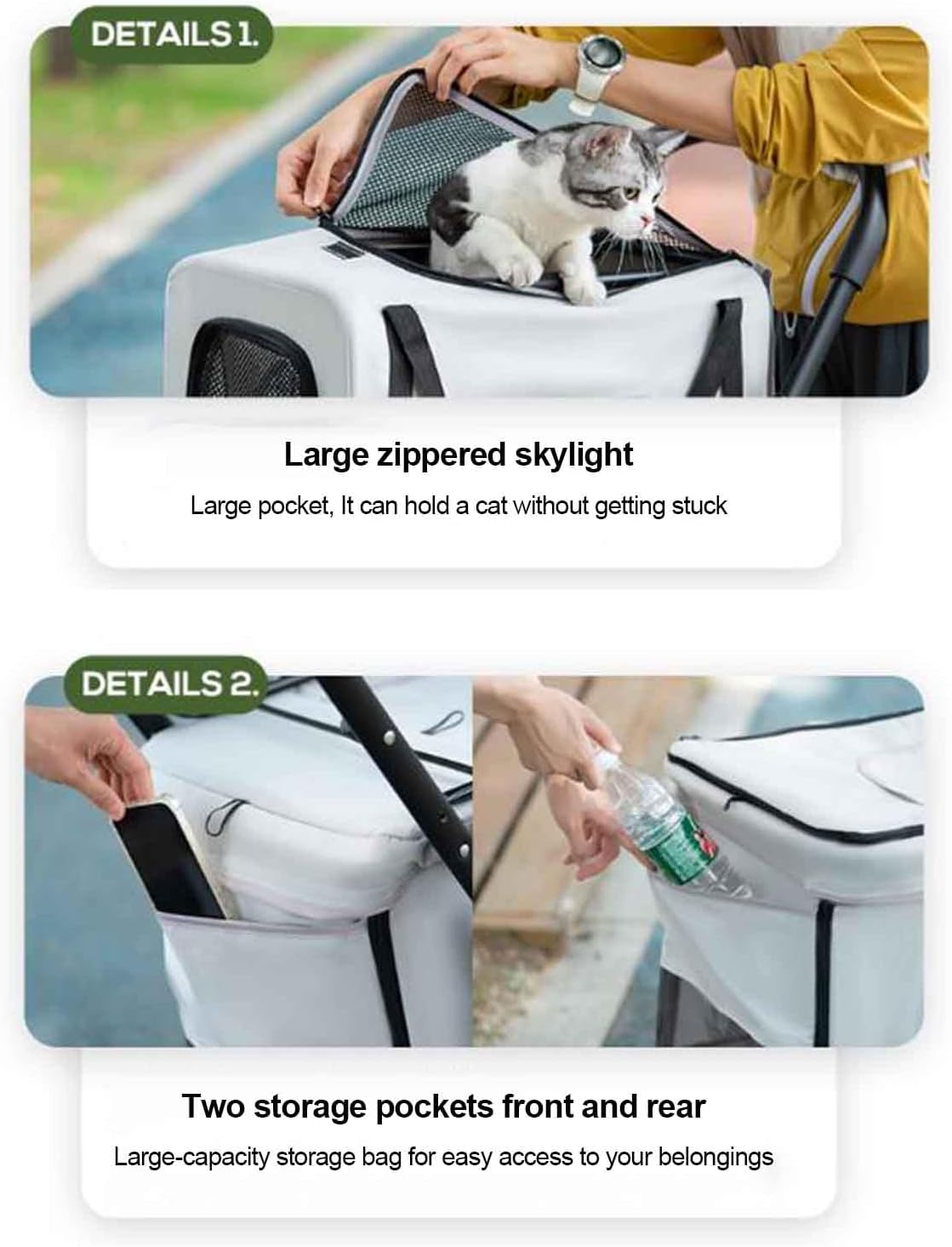 Double Decker Pet Stroller – Cat & Dog Pram
