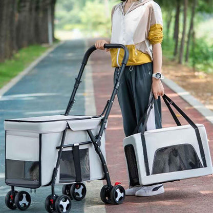 Double Decker Pet Stroller – Cat & Dog Pram