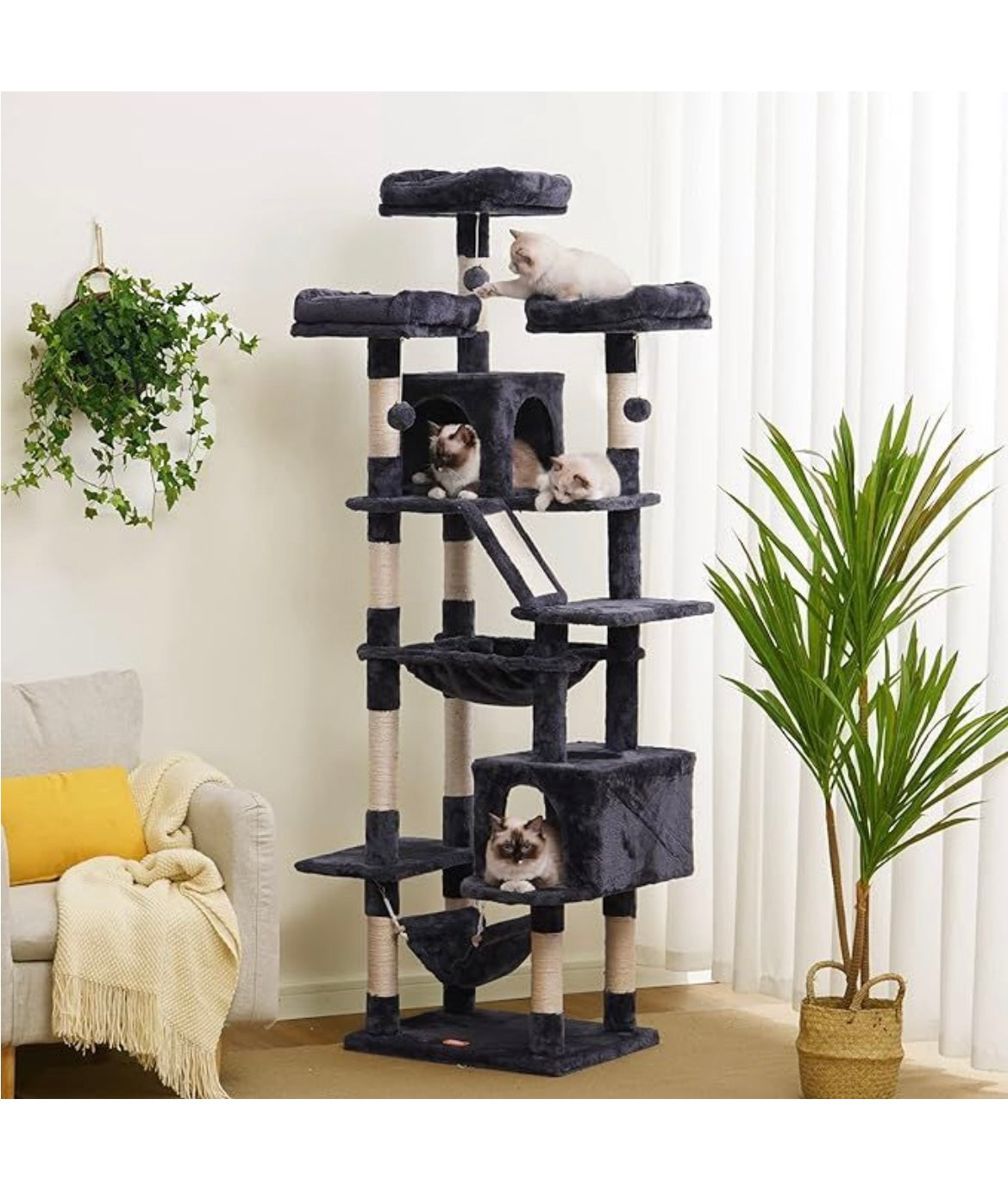 188 cm Cat Scratch Post - Cat Tree – Cat Tower