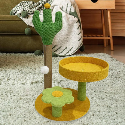 Bloom & Cactus Multi-Level Cat Post