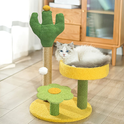 Bloom & Cactus Multi-Level Cat Post