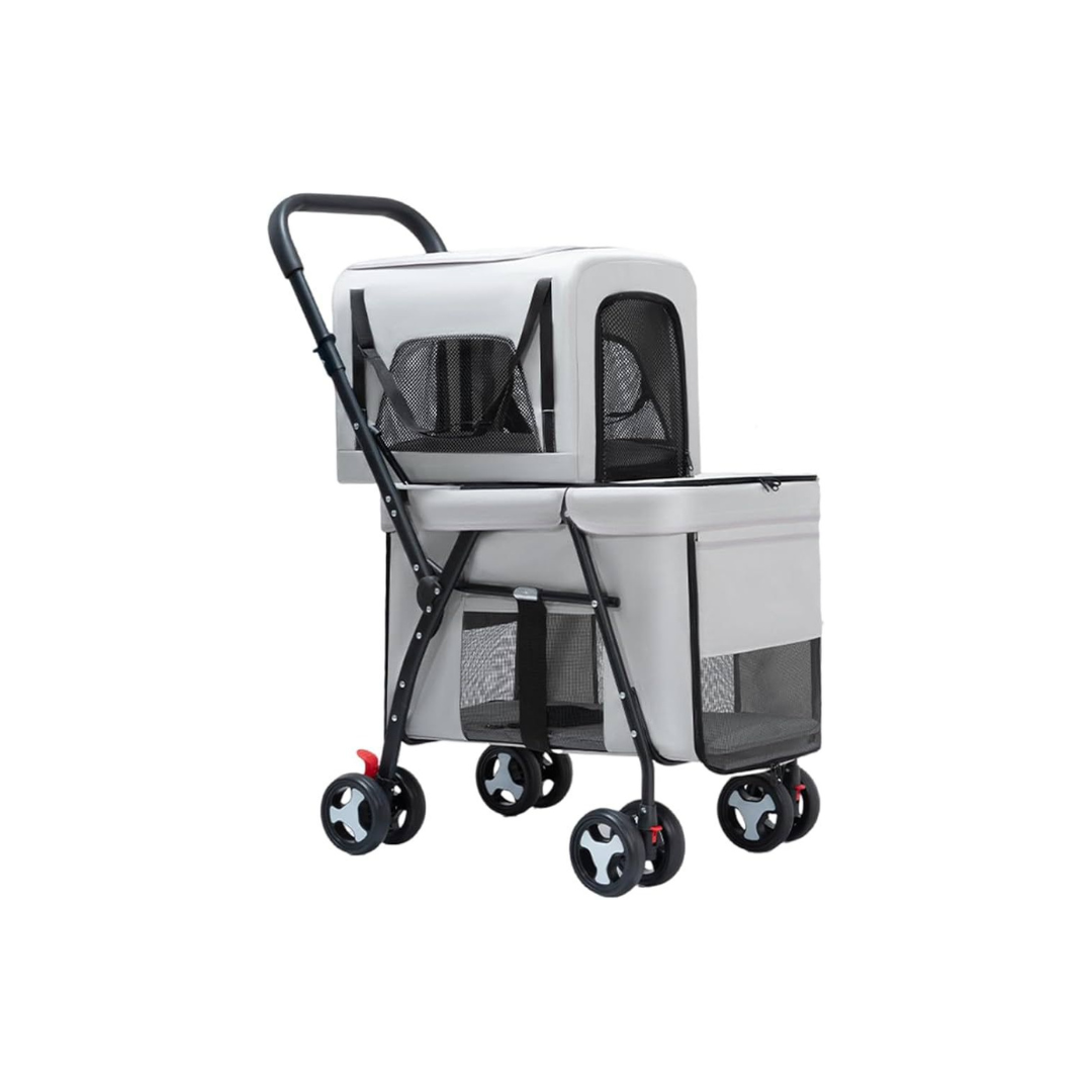 Double Decker Pet Stroller – Cat & Dog Pram