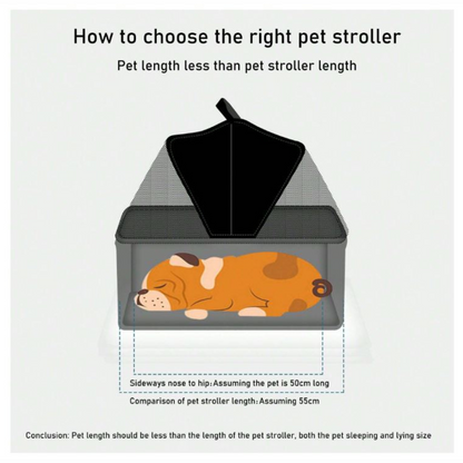 Large Foldable Dog Stroller - Pet Pram